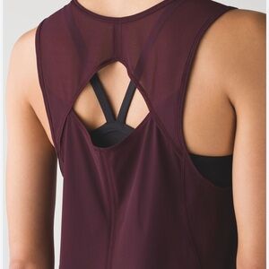 Lululemon Sculpt Tank Top Bordeaux Breathable UPF 50+ Run Workout Lightweight 12